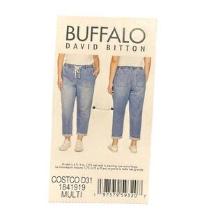 NEW Buffalo David Bitton Pull-On Drawstring Jean | Light Wash